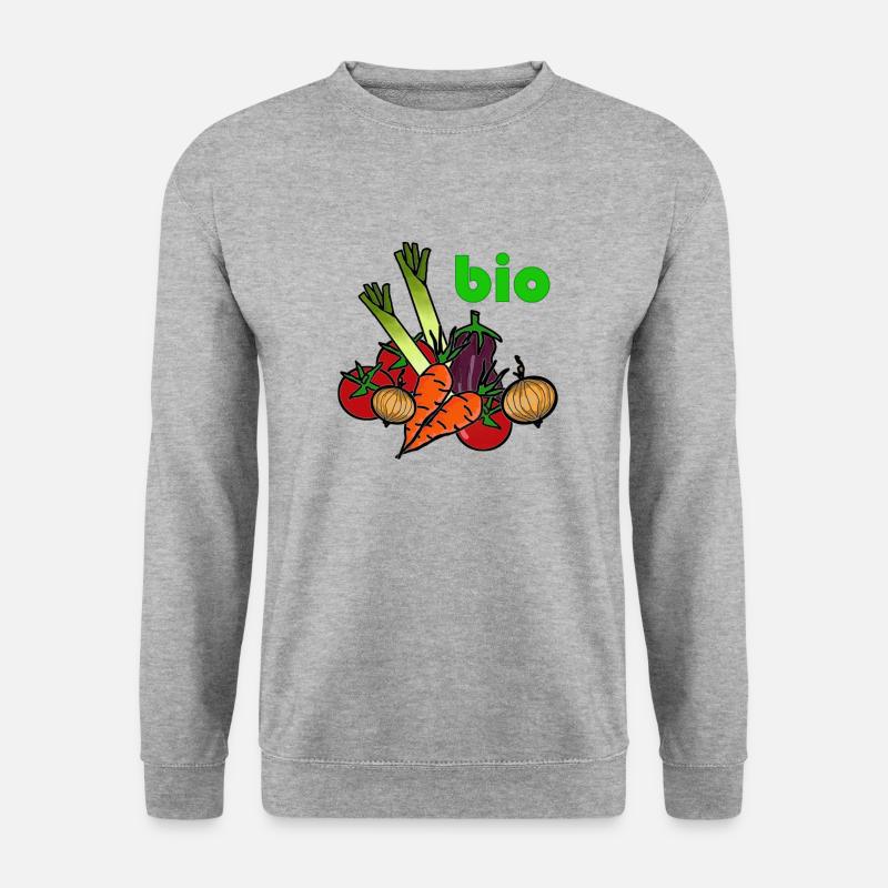 Bio Gemüse - Unisex Pullover - Weißgrau meliert