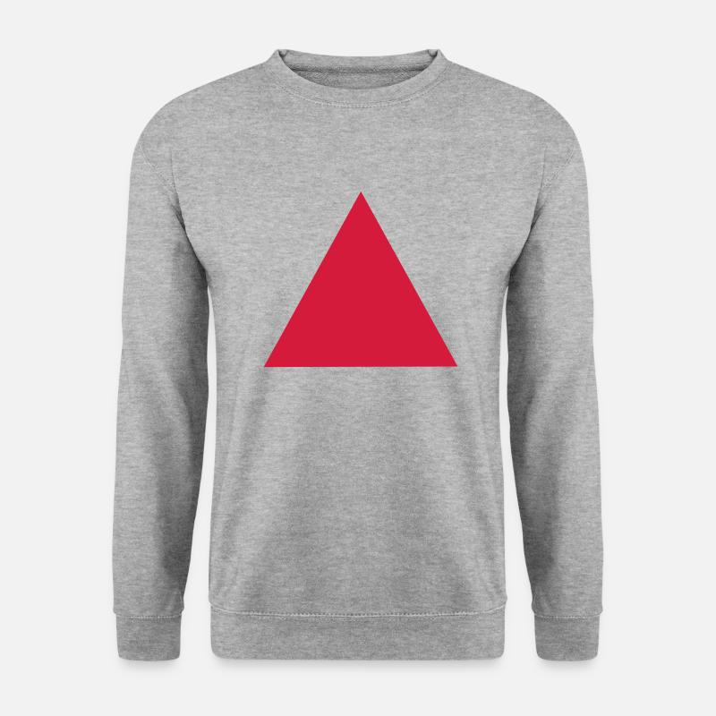 Dreieck - Unisex Pullover - Weißgrau meliert