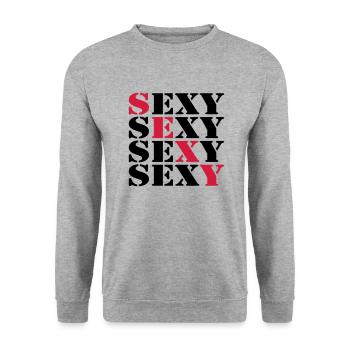 Sexy - Unisex Sweatshirt - salt & pepper - Front - Alina (178cm) & Michal (187cm)