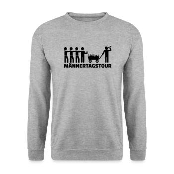 Männertag - Unisex Pullover - Weißgrau meliert - Vorne - Alina (178cm) & Michal (187cm)