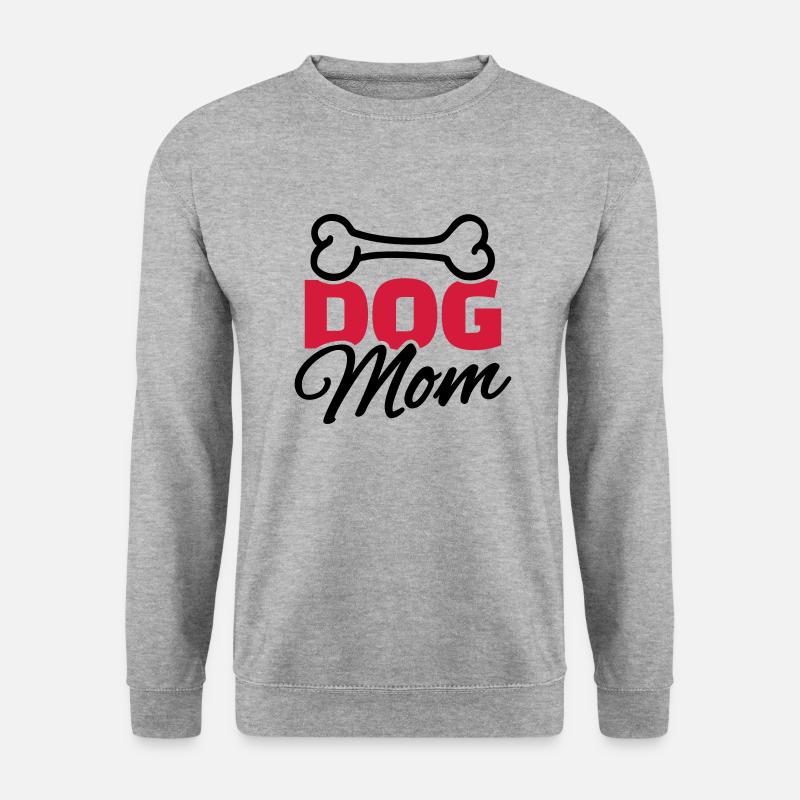 Hund - Unisex Pullover - Weißgrau meliert
