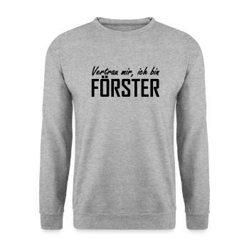 Förster - Unisex Pullover - Weißgrau meliert - Vorne - Alina (178cm) & Michal (187cm)