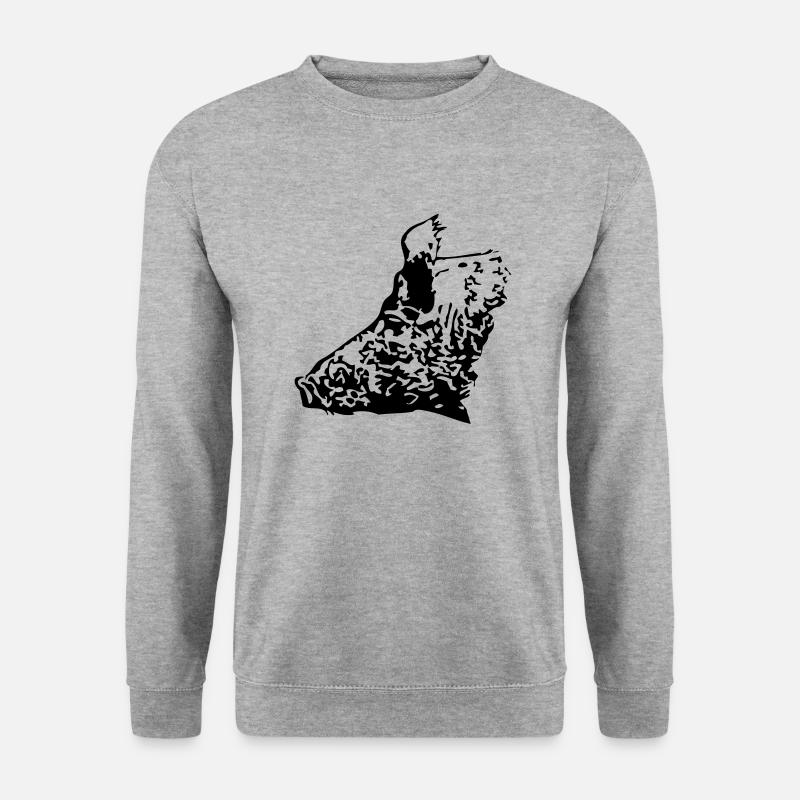 Wild Boar - Wildschwein - Unisex Pullover - Weißgrau meliert