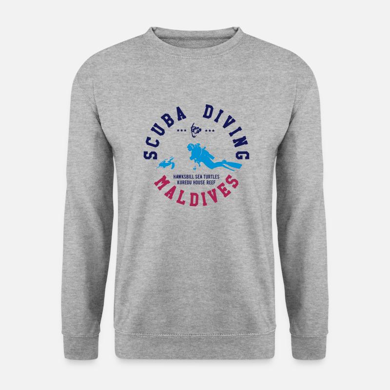 MALDIVES SCUBA DIVING - Unisex Pullover - Weißgrau meliert
