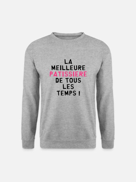 Boulanger / Pâtissier / Pain / Gâteau / Pâtisserie - Sweat-shirt Unisexe - gris chiné