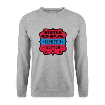 Bester opa limited edition - Unisex Sweatshirt - salt & pepper - Front - Alina (178cm) & Michal (187cm)
