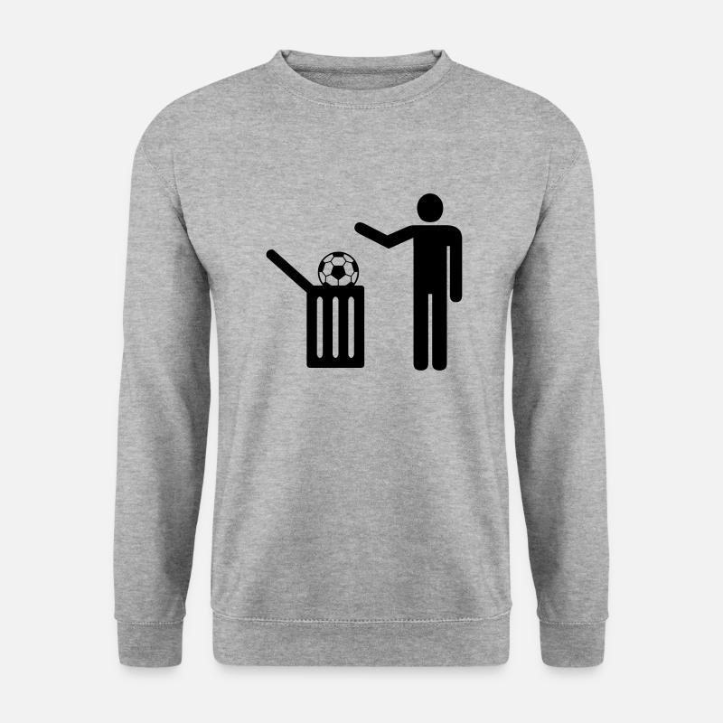 Fußball Müll - Unisex Pullover - Weißgrau meliert