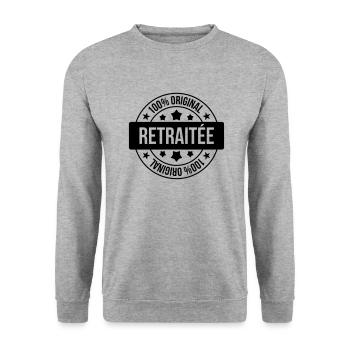 Retirement Pensioner Ruhestand Rentner Retraite - Unisex Sweatshirt - salt & pepper - Front - Alina (178cm) & Michal (187cm)