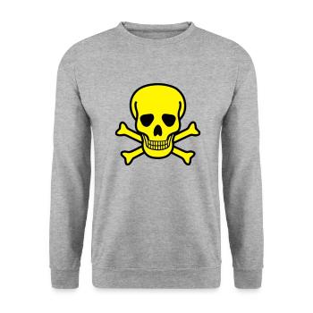 Skull, death, toxic - 2 colors - Unisex Sweatshirt - salt & pepper - Front - Alina (178cm) & Michal (187cm)