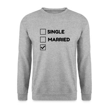 Customize it ! / Anpassen / Personnaliser - Unisex Sweatshirt - salt & pepper - Front - Alina (178cm) & Michal (187cm)