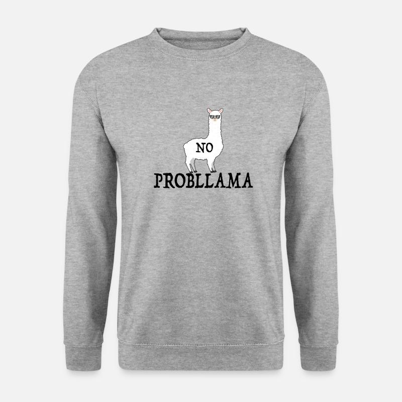 Kein Problem - Unisex Pullover - Weißgrau meliert