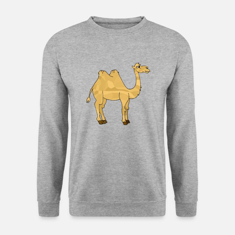 Kamel - Unisex Pullover - Weißgrau meliert