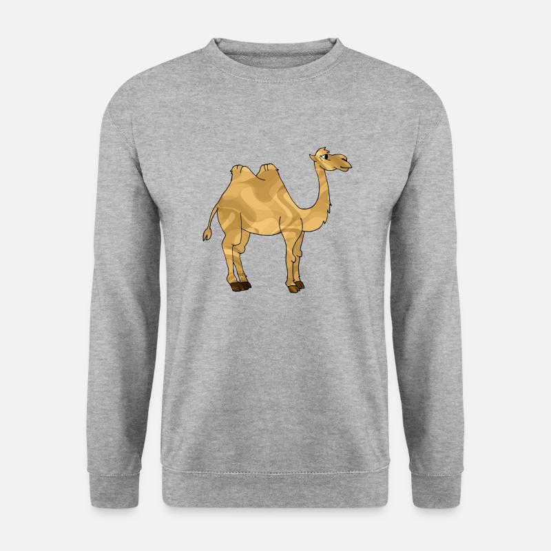 Kamel - Unisex Pullover - Weißgrau meliert