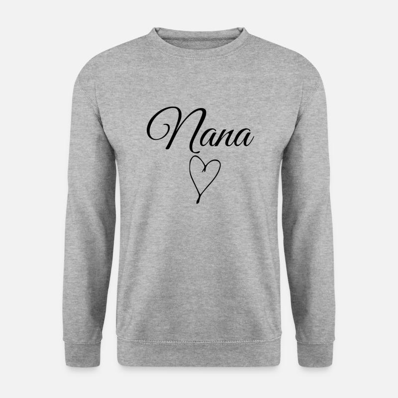 Nana Herz - Unisex Pullover - Weißgrau meliert