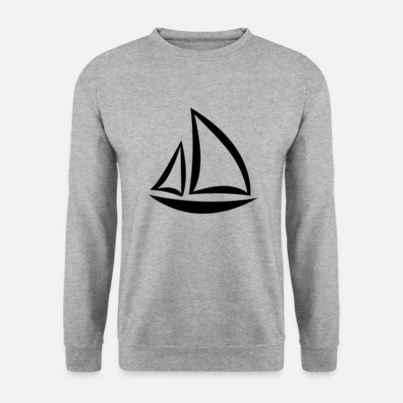 Boot - Unisex Pullover - Weißgrau meliert