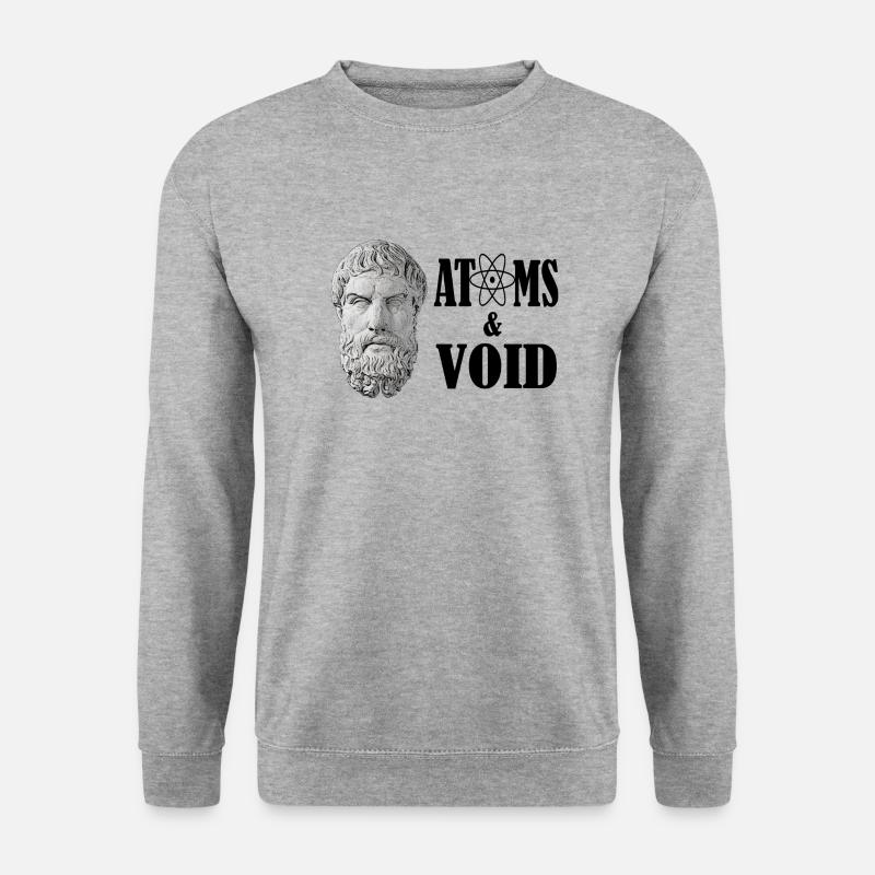 Epikur - Atome und Leere - Unisex Pullover - Weißgrau meliert
