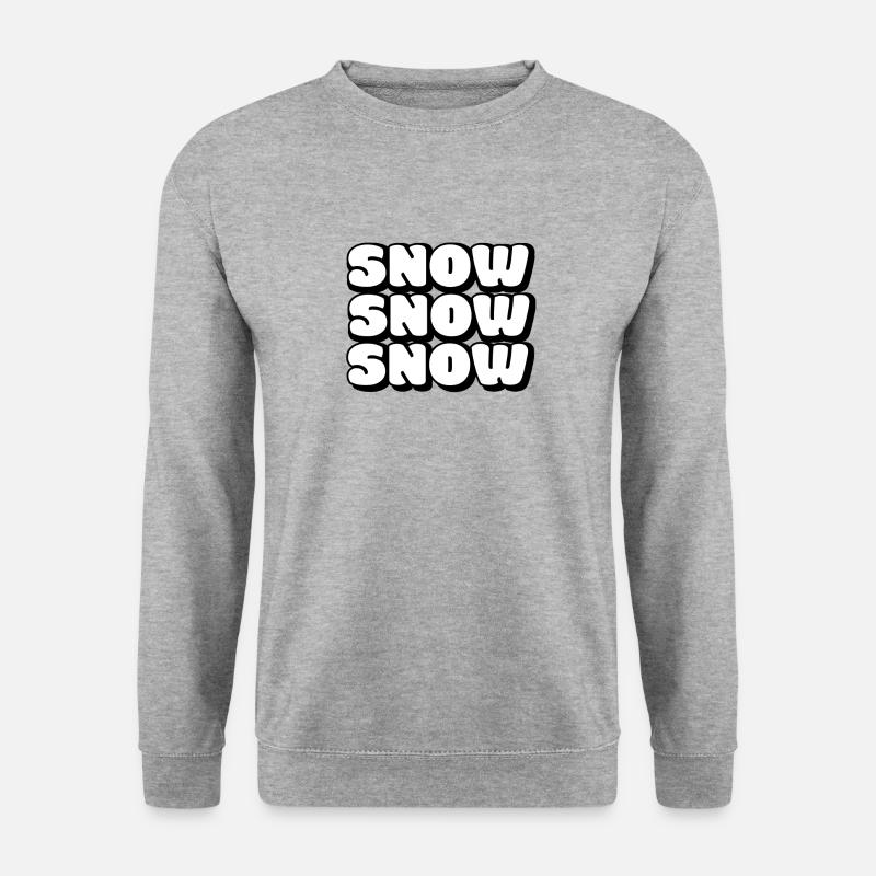 SNOW SNOW SNOW - Unisex Pullover - Weißgrau meliert