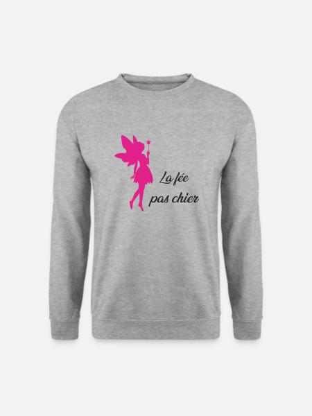 La fée pas chier - Sweat-shirt Unisexe - gris chiné