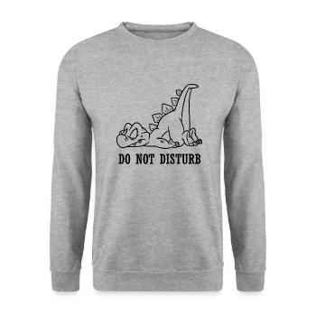Dinosaur Dino - Unisex Sweatshirt - salt & pepper - Front - Alina (178cm) & Michal (187cm)
