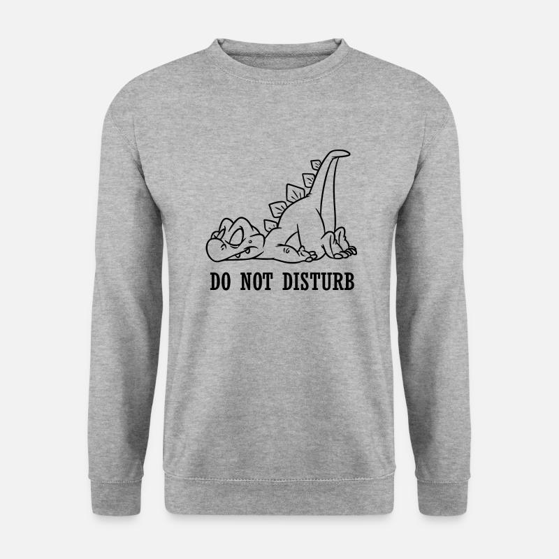 Dinosaurier Dino - Unisex Pullover - Weißgrau meliert