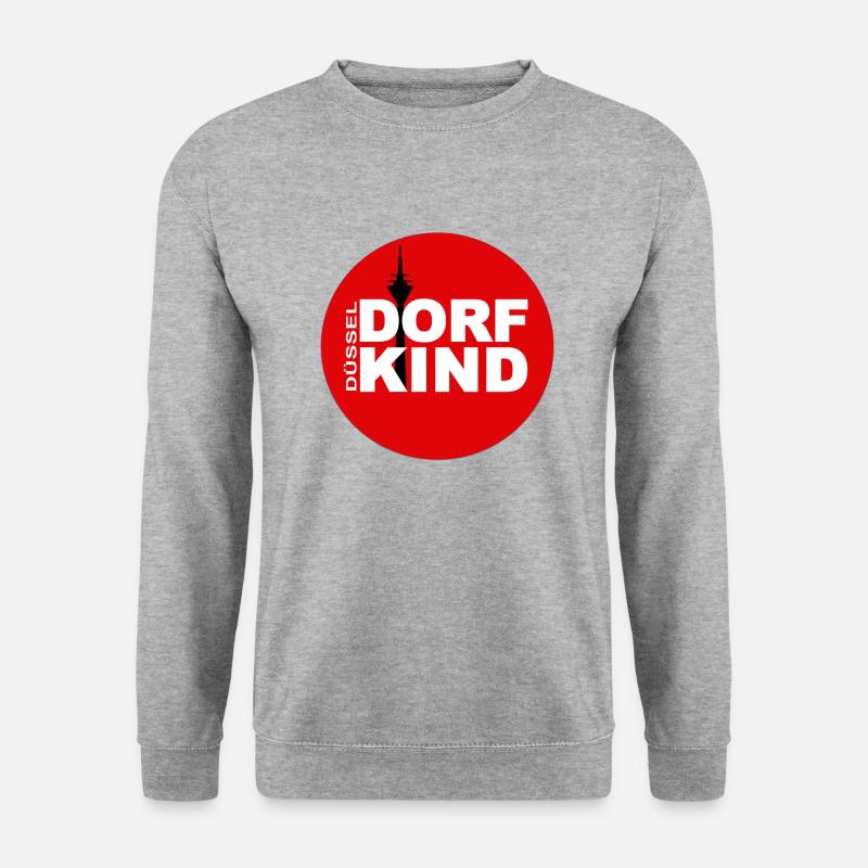 Düsseldorfer Dorfkind - Unisex Pullover - Weißgrau meliert