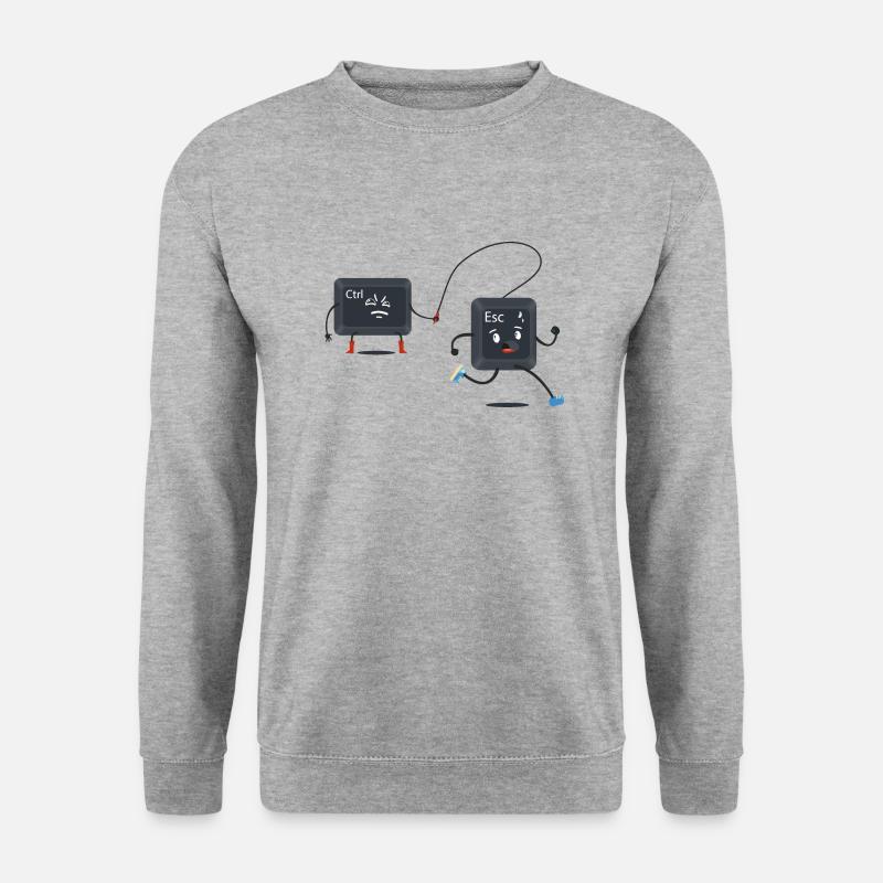 Ctrl Esc - Unisex Pullover - Weißgrau meliert