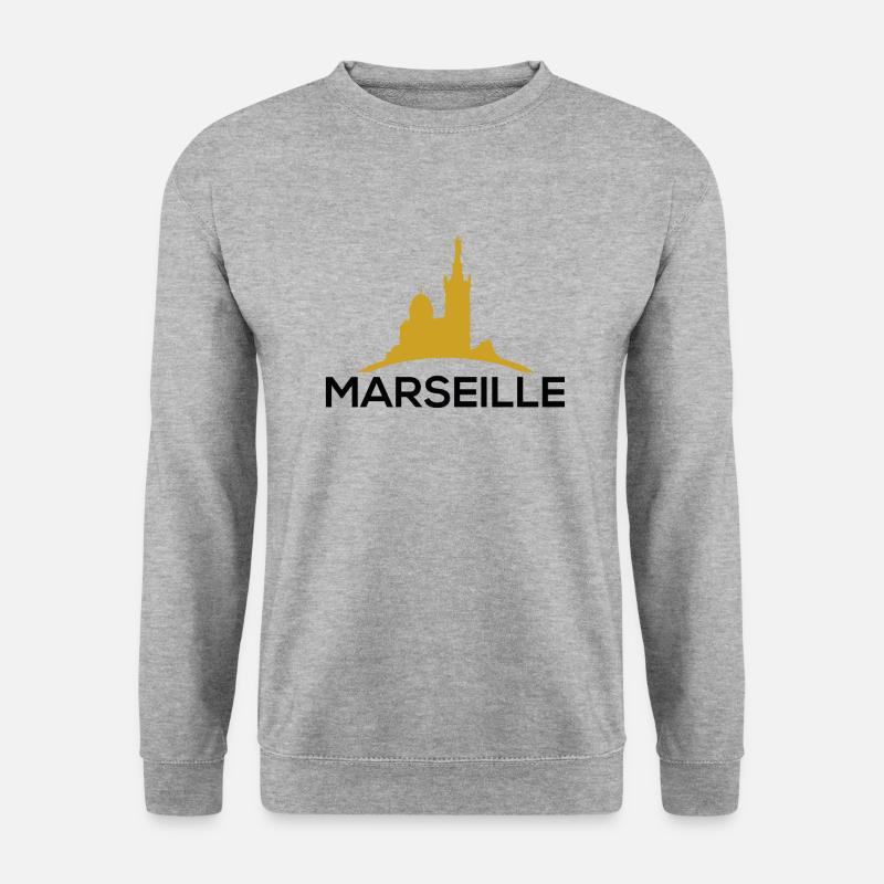 marseille - Unisex Pullover - Weißgrau meliert