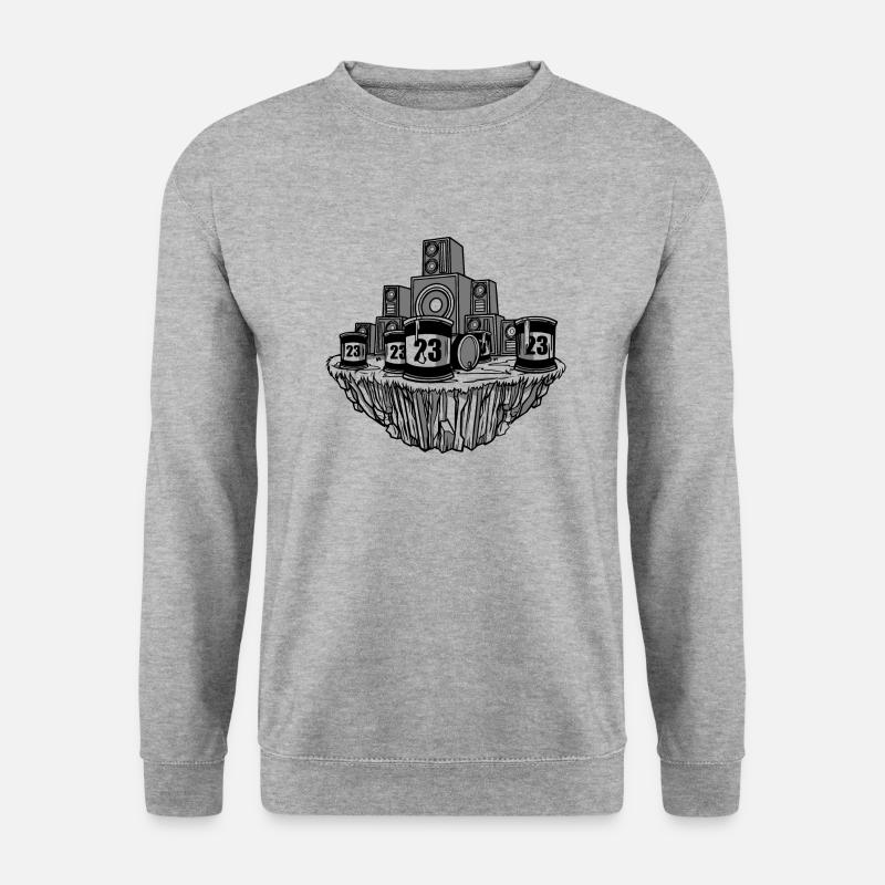Soundsystem Insel 23 - Unisex Pullover - Weißgrau meliert
