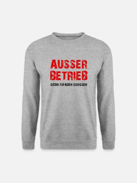 AUSSER BETRIEB - Unisex Pullover - Weißgrau meliert