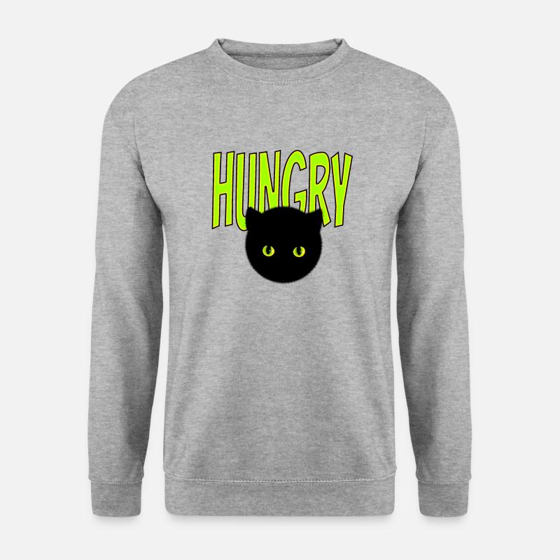 hungry - Unisex Pullover - Weißgrau meliert