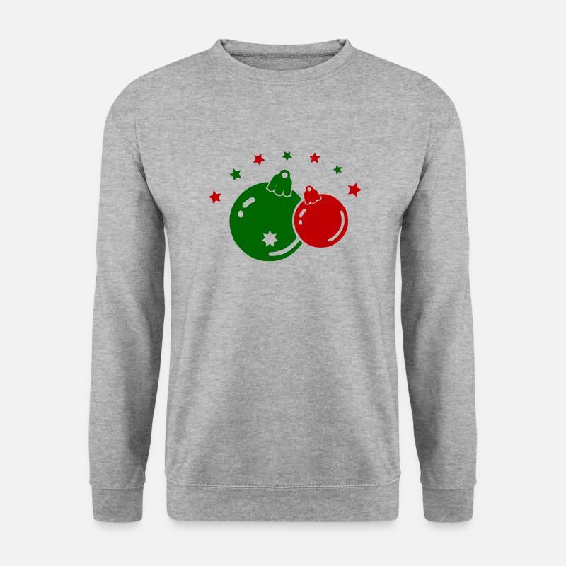 weihnachtskugeln - Unisex Pullover - Weißgrau meliert