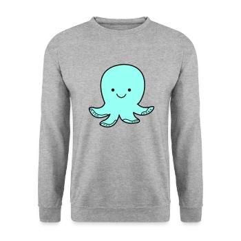 Sourire de poulpe - Sweat-shirt Unisexe - gris chiné - Devant - Alina (178cm) & Michal (187cm)