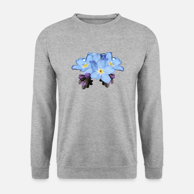 Vergissmeinnicht - Unisex Pullover - Weißgrau meliert