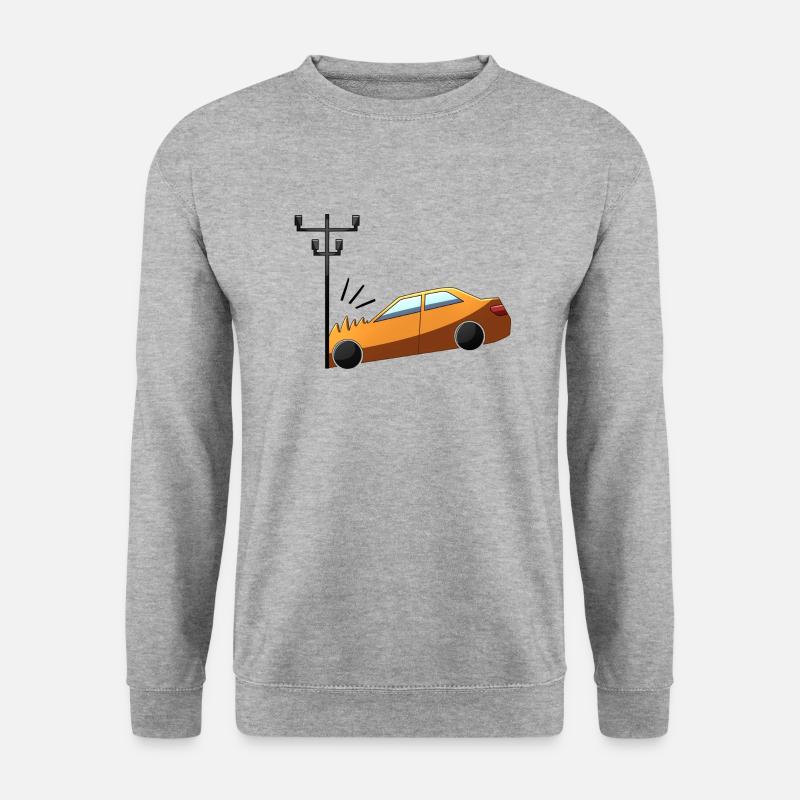 Schlechter Autofahrer - Unisex Pullover - Weißgrau meliert
