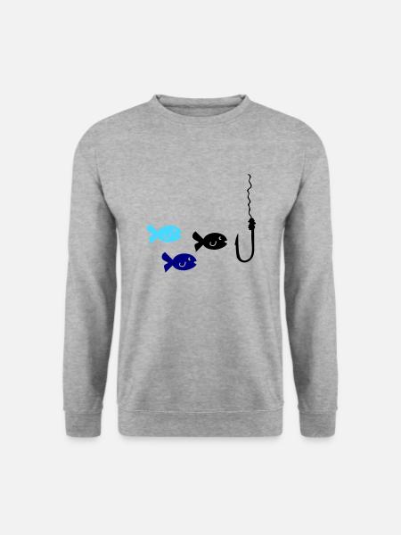 Fishing Fish - Unisex Sweatshirt - salt & pepper