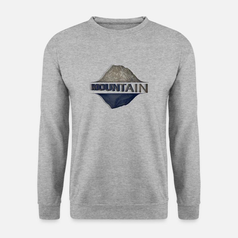Berg - Unisex Pullover - Weißgrau meliert