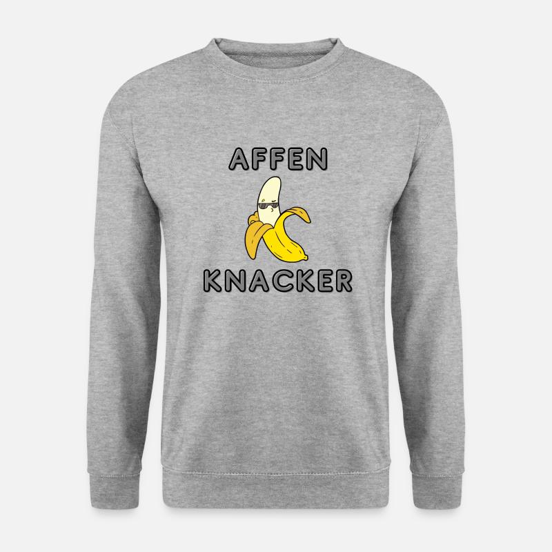 Affenknacker - Unisex Pullover - Weißgrau meliert