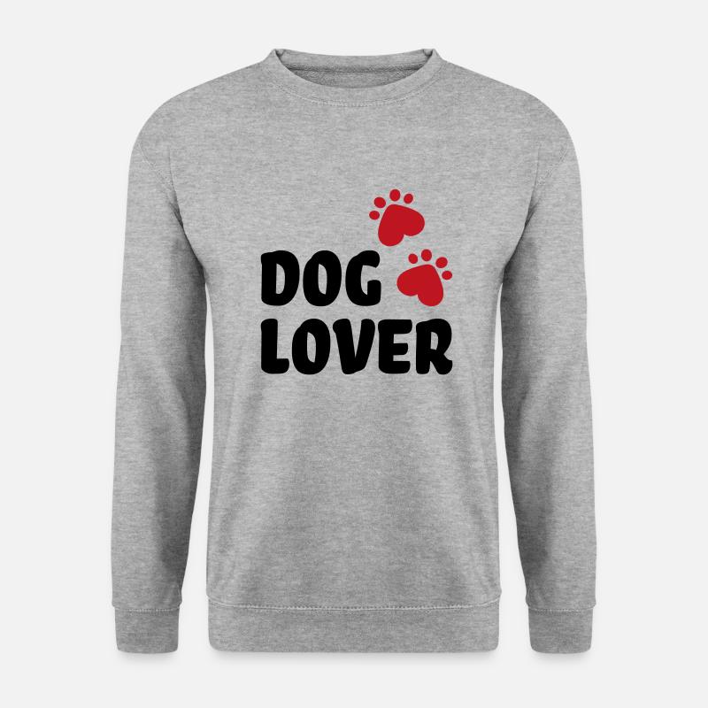 Hund - Unisex Pullover - Weißgrau meliert