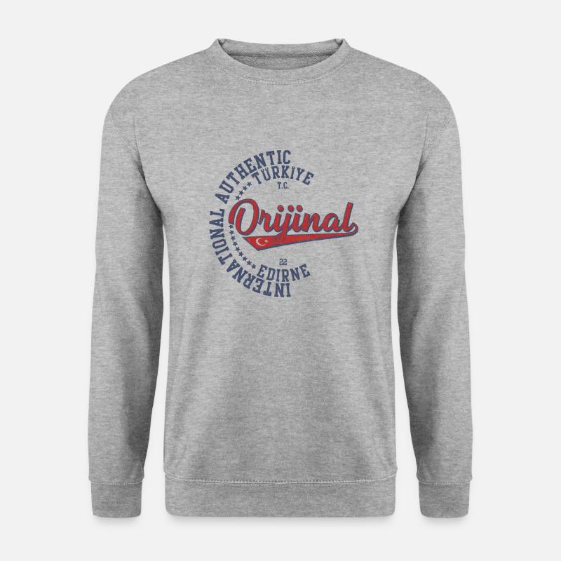 Edirne - Unisex Pullover - Weißgrau meliert