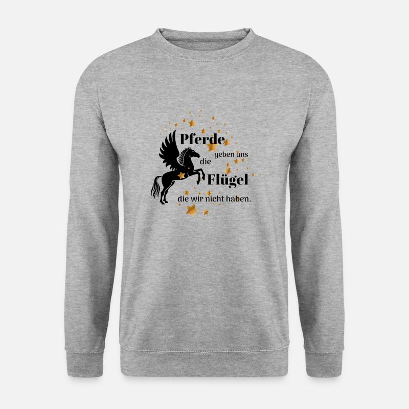 Pferde lassen Träume wahr werden - Unisex Pullover - Weißgrau meliert