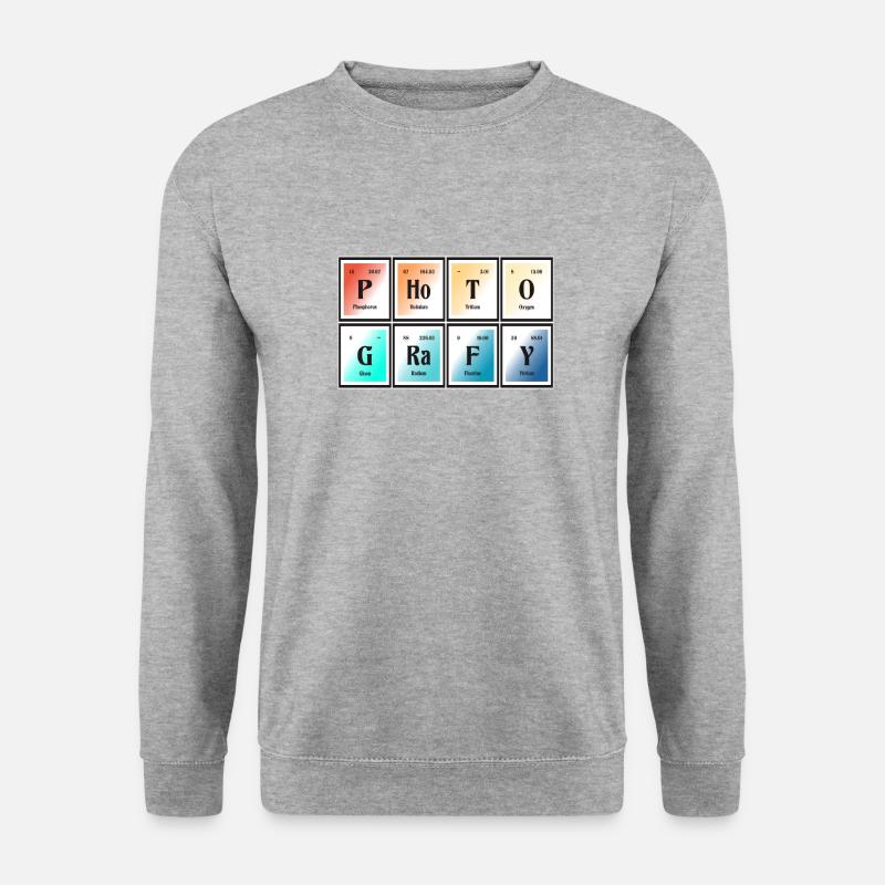 Fotografie | Periodensystem der Elemente - Unisex Pullover - Weißgrau meliert