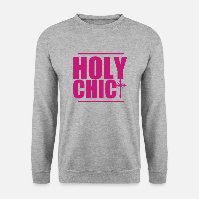 Heiliges Mädchen - Unisex Pullover - Weißgrau meliert