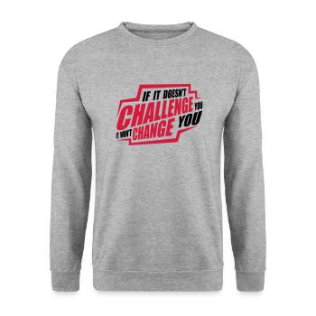 Séance d’entraînement Fitness Motivation Citation - Sweat-shirt Unisexe - gris chiné - Devant - Alina (178cm) & Michal (187cm)