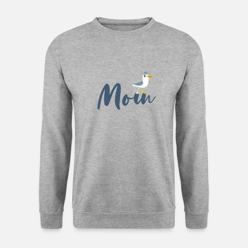 Moin - Unisex Pullover - Weißgrau meliert