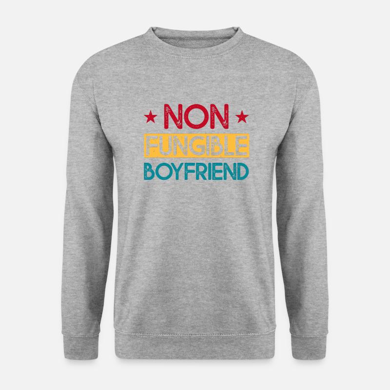 Nicht fungibler Freund - Unisex Pullover - Weißgrau meliert