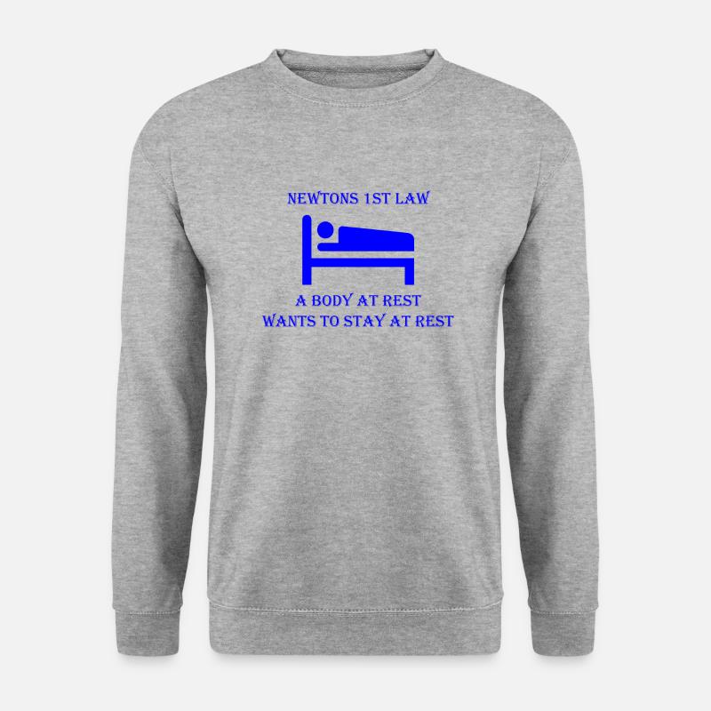 Newtonsches Gesetz - Unisex Pullover - Weißgrau meliert