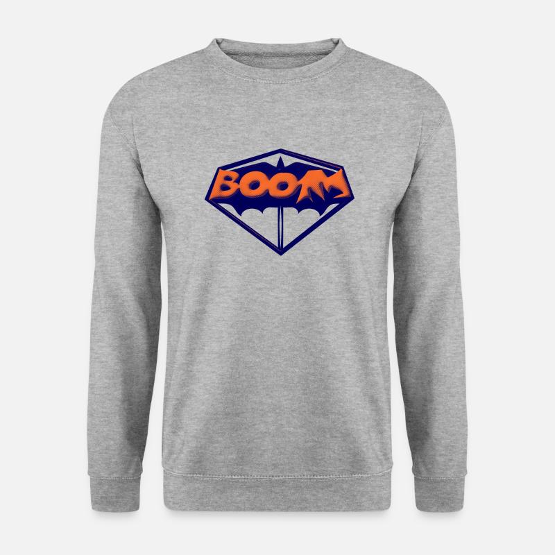 Super boom - Unisex Pullover - Weißgrau meliert