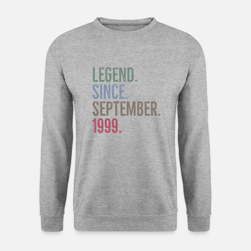 Legende seit September 1999 - Unisex Pullover - Weißgrau meliert