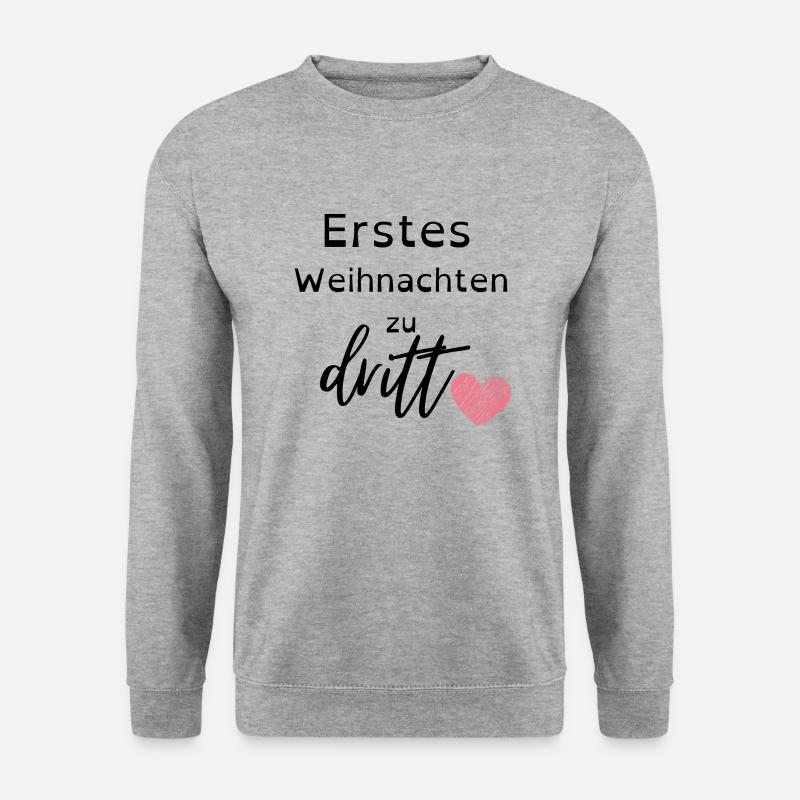 Weihnachten - Unisex Pullover - Weißgrau meliert