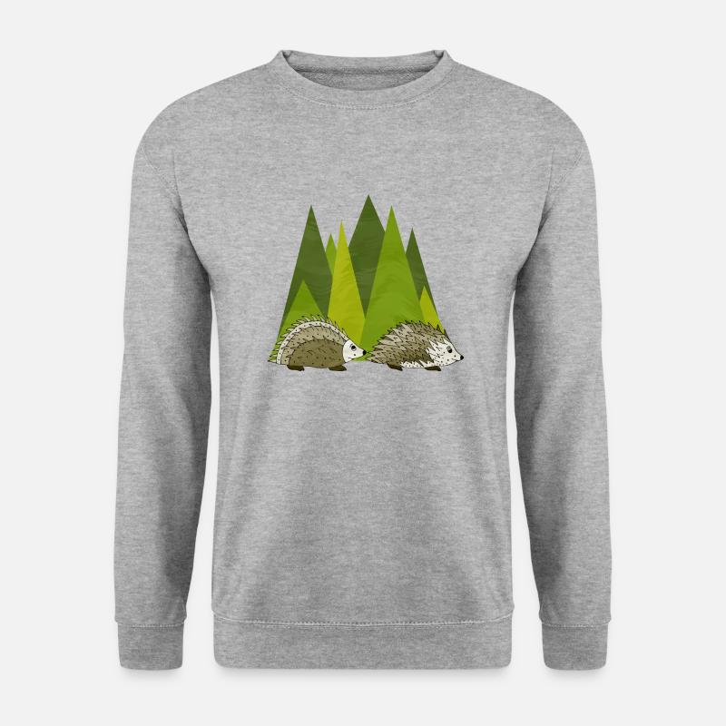 Igel - Unisex Pullover - Weißgrau meliert